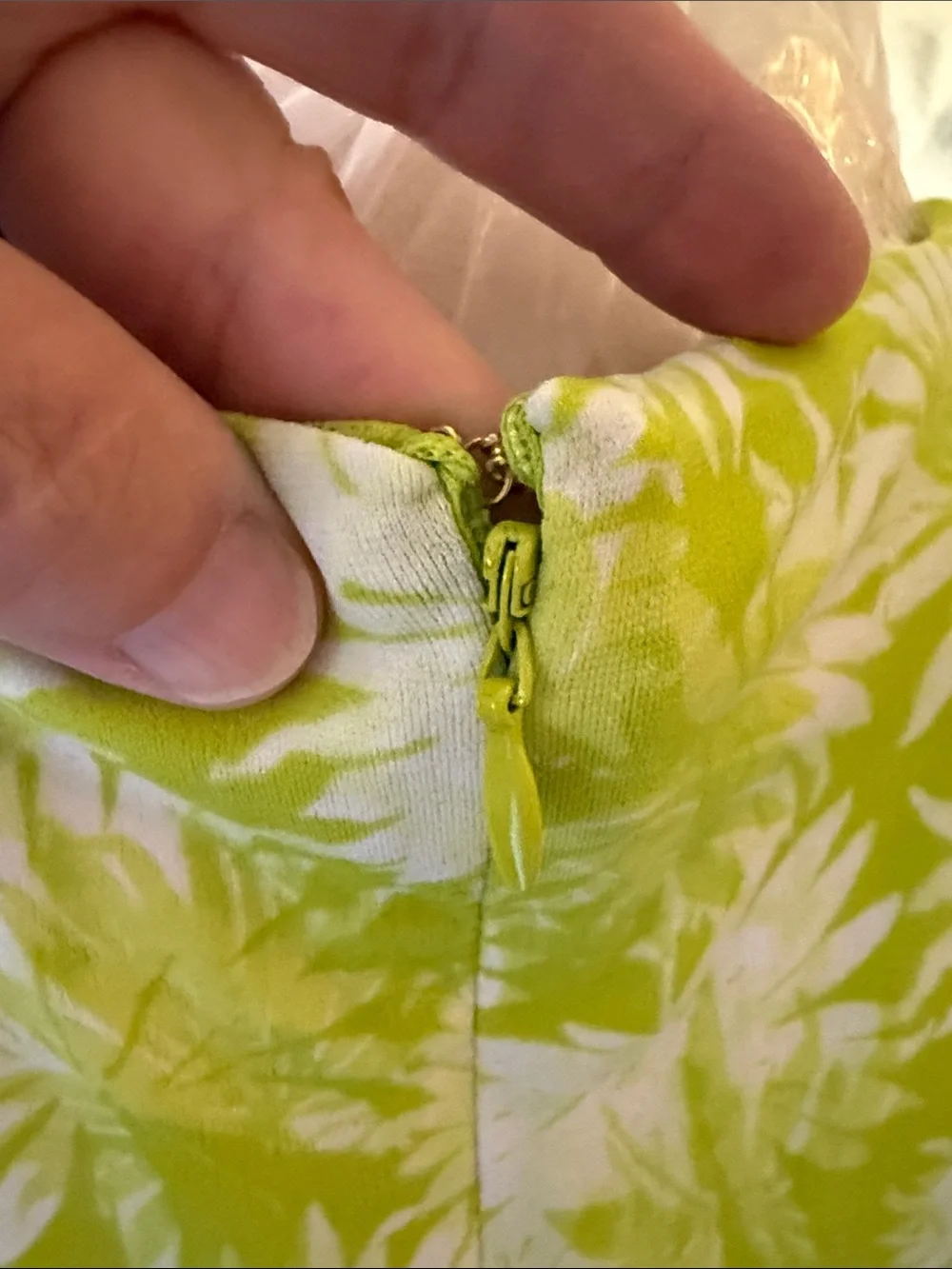 Michael Kors Bright Lime Green and White Floral Sundress